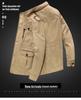 Men's Mid-Length Cotton Jacket - Spring/Autumn, Thin, Casual, Loose, Large Sizes, Dad Style.
