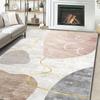 Extra Large Area Mat Non Slip Plush Mat Beige White Golden Soft Thick Padding Living Room Bedroom Hallway Machine Floor Mat
