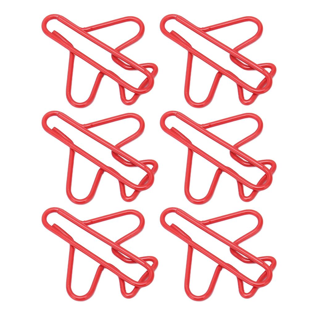 100pcs Airplane Shaped Paper Clips Rust Prevention Plating Process Cute Paper Clip for Scrapbooking Card Making
