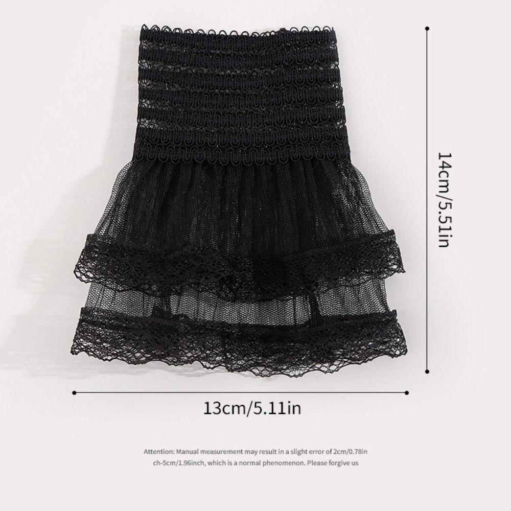 Lace Ruffled Wrist Fake Sleeves Cuffs Costume Accessory Lace Cuff Fashion Sweater Cuffs  Wedding