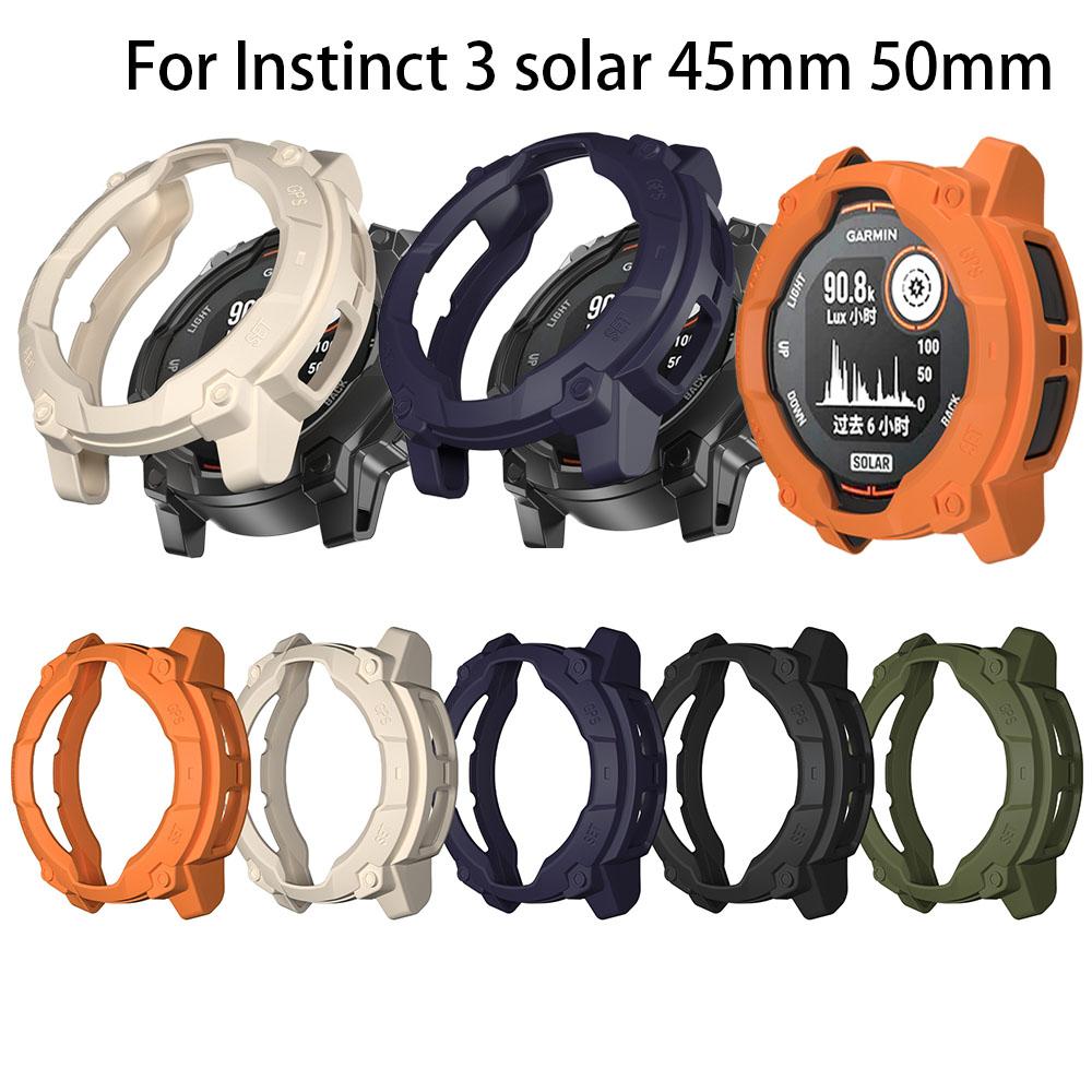 Ochranné pouzdro pro Garmin Instinct 3 Solar 45mm 50mm Rám Tvrdý Pancéřový Dutý Kryt z TPU Instinct3 Ochranný Skořepinový Kryt Nárazník