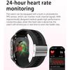 2026 New Men Airbag Air Pump ECG Blood Pressure Uric Acid Blood Fat Temp Health Monitor Bluetooth Call 2.06-inch AMOLED Smart Watch