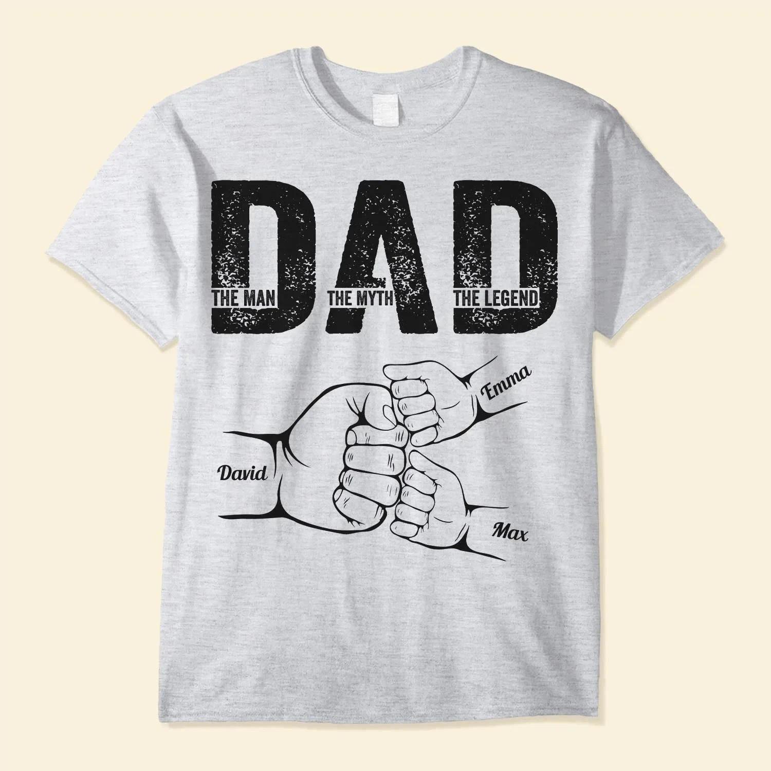 Father s Day Gifts, Dad The Man The Myth The Legend - Personalized Shirt Father M