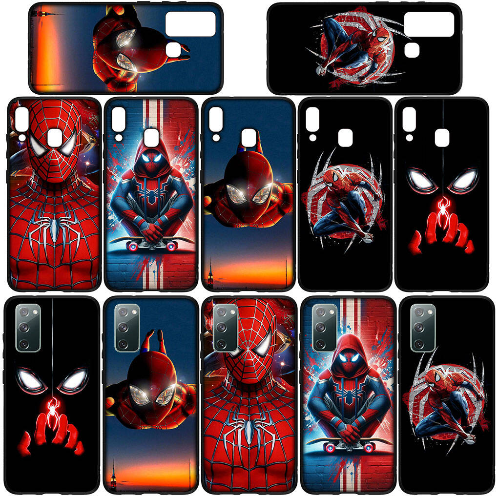 Phone Case for Samsung Galaxy S25 S23 S22 S24 Ultra FE A05 A06 A15 A16 A36 A37 A35 A54 A55 A56 A57 A25 A26 A53 A17 Spider Man Marvel Spiderman Cover