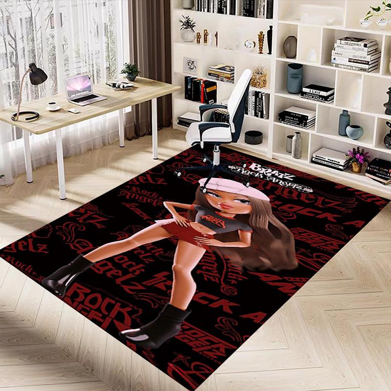 1pc Rock Angelz Bratz Carpet Anti Slip Polyester Floor Mat for office.Bedroom
