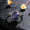 Vintage Simple Oval Natural Amethyst Ring, Luxury CopperFine Jewelry Party Wedding Good Lucky Gift  Dropshipping