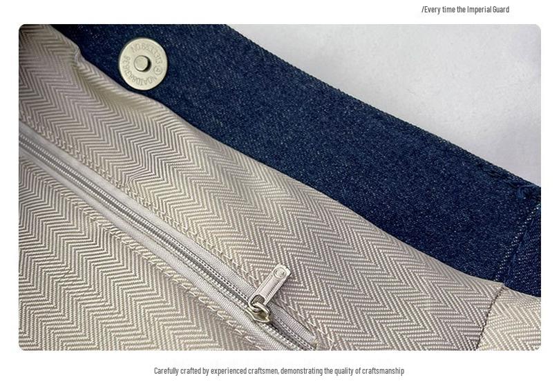 Chic Large-Capacity Denim Tote for Women - 2026 Artistic Versatile Casual Shoulder Bag for School and More