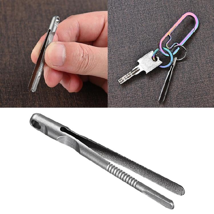 Alloy Tweezers TC4 Tweezers for Outdoor Travel Camping CNC Mini Twe