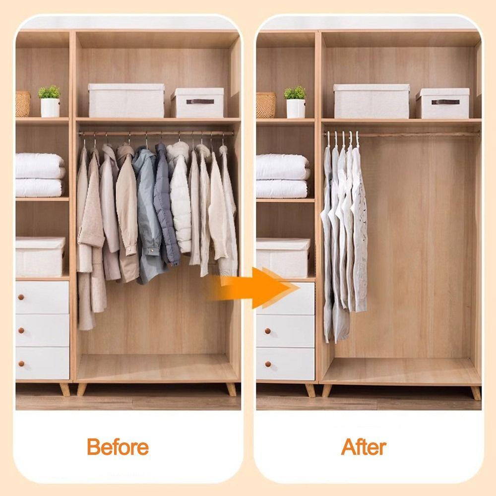 Foldable Clothes Vacuum Compression Bag Hang Hook Vacuum Seal Storage Bag  Clothes