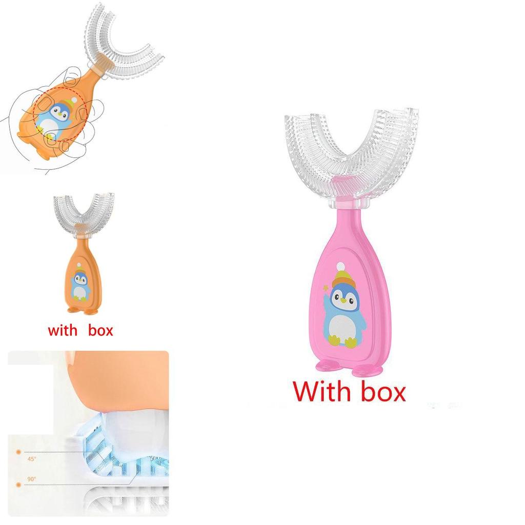 Childrens Ushaped Silicone Toothbrush For Oral Cleaning With Soft Bristles In Multiple Colors