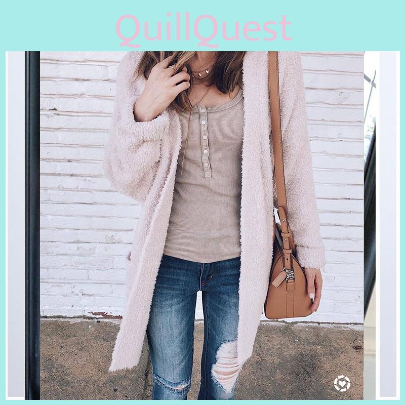 Premium Quality Women Long Sleeve Loose Sweater Knitted Cardigan Coat Jacket Outwear Casual For Effortless Style