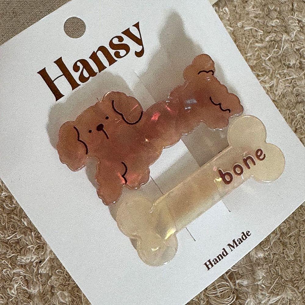 2Pcs/set Cat Animals Hair Clip Dog Barrettes Headwear Hairpin Women