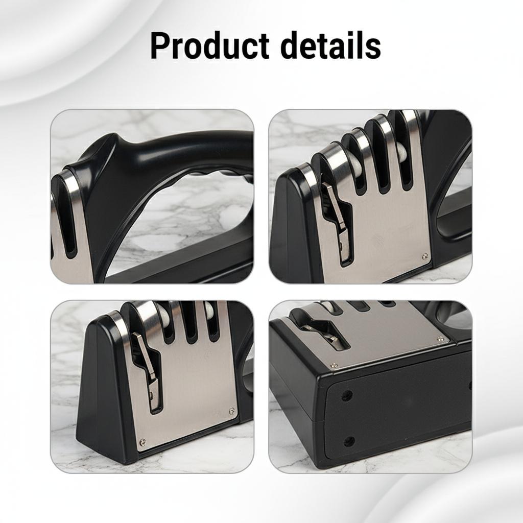 Diamond Four-Stage Knife Sharpener Durable And Comfortable For Home Kitchen Use
