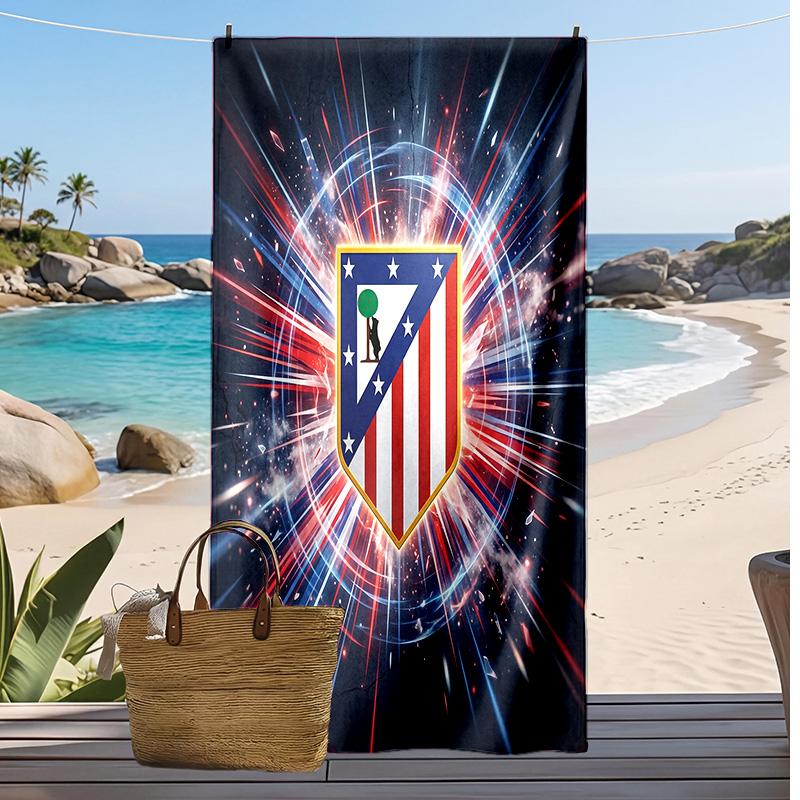 Atletico Madrid Printed Beach Towel Quick Dry Soft TowelPortable Large Rectangular Beach Blanket for Travel Swimming Pool