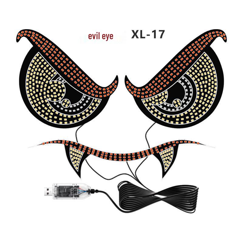 Світлодіодна USB-лампа для автомобіля «Око вампіра-демона» - Сигнальна лампа з виразом на задньому склі