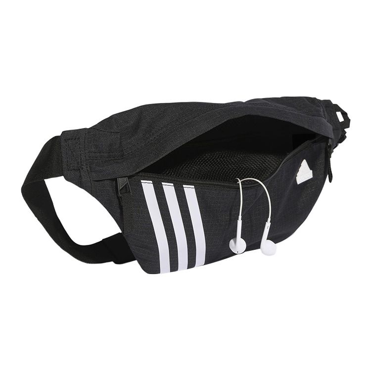 Adidas Adjustable Shoulder Strap Polyester Crossbody Waist Bag Unisex Bags Black HT4766
