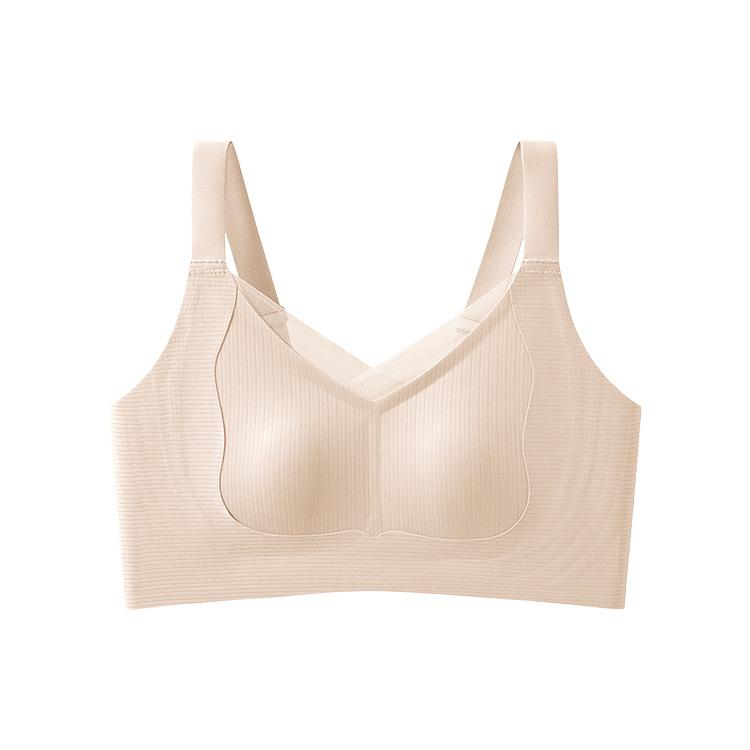 Rabbit Ear Cup Back Buckle Anti-Gravity Lift Traceless Large Size Obese Steel Rim Bra