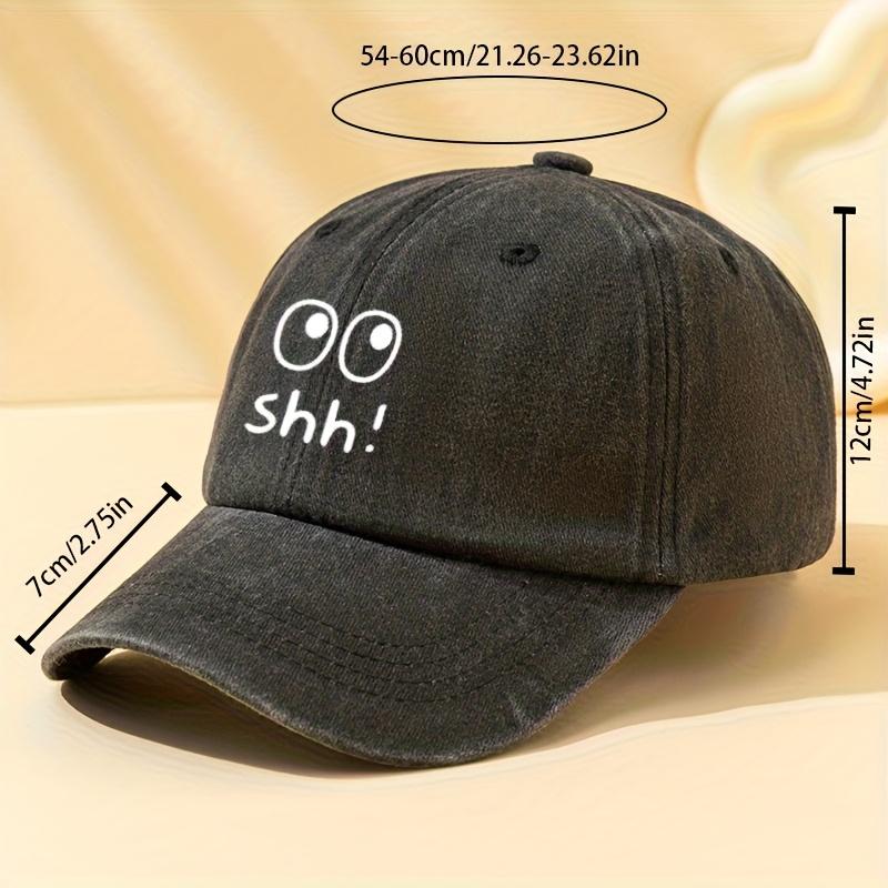 Shh Washed Retro Curved Brim Hat Adjustable Unisex Peaked Cap Suitable for Outdoor Sports and Leisure