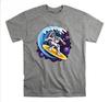 Wave Surfing in Space Mens Tracksuit Tshirt Cotton Shortsleeved Tops Crew Neck Pullover Sportswear Harajuku Retro Streetwear