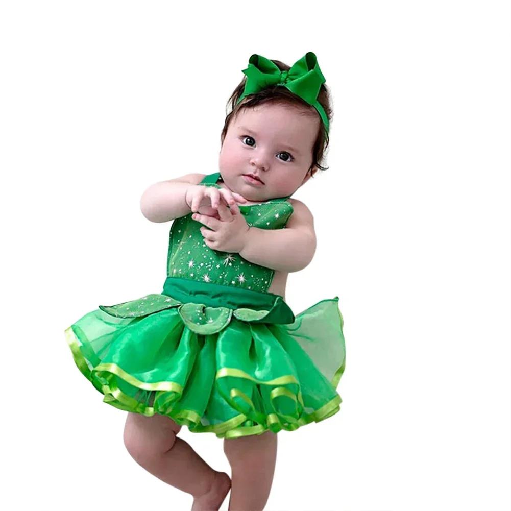 

Newborn Photography Clothing Princess Dress 1 Month Old 3 Month Old Baby Girl Infant Set for Photoshoot and Clothing Outfit Fabric зелёный