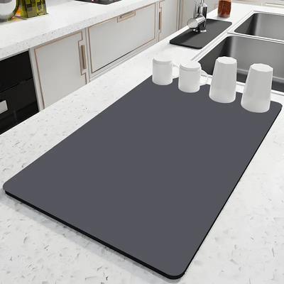 Alfombrilla Súper Absorbente para Secar Tazas de Café con Base de Goma Antideslizante, Almohadilla Impermeable Resistente al Calor para Encimeras de Cocina, Tazas, Accesorios de Barra
