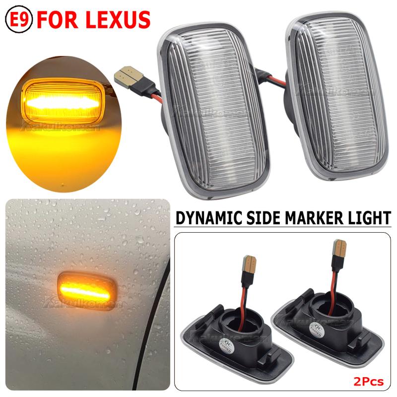 2 Stück Dynamische LED Seitenmarkierungsleuchte Blinkleuchte Für Toyota Land Cruiser 100/70/80 Prado 90 Serie FJ Cruiser Für Lexus LX470
