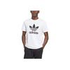 Adidas Originals Trefoil Logo Print Crew Neck Sport T-Shirt Men Tops White IA4816