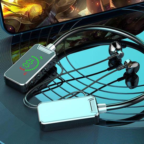 Wireless Earphone Bluetooth-compatible Hanging Neck Headset LED Display Waterproof Wireless Neckband Headphone