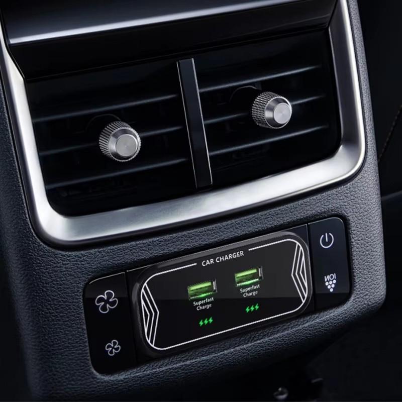 Fast Car Charger Dual Port USB Socket 12-24V Input 45W Phone Chargers For Vehicle Interior Car Electronics Accessories