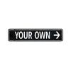 Personalisierter Vintage Schwarzes Metall Pfeil Straßenschild Retro Wanddekor für Zuhause Bar
