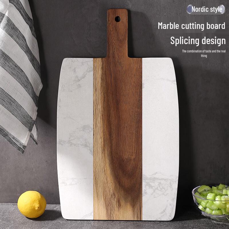 Zhishi Marble & Acacia Wood Cutting Board
