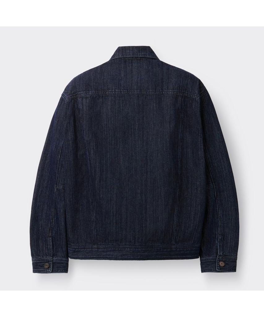 Customellow Blue Wale Denim Trucker Jacket Cwjas26122Bux