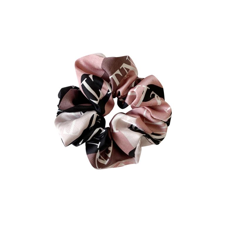 Haargummi Stoff Niedlicher Blumendruck Große Scrunchies Schlicht Frisch Haargummi Haaraccessoires