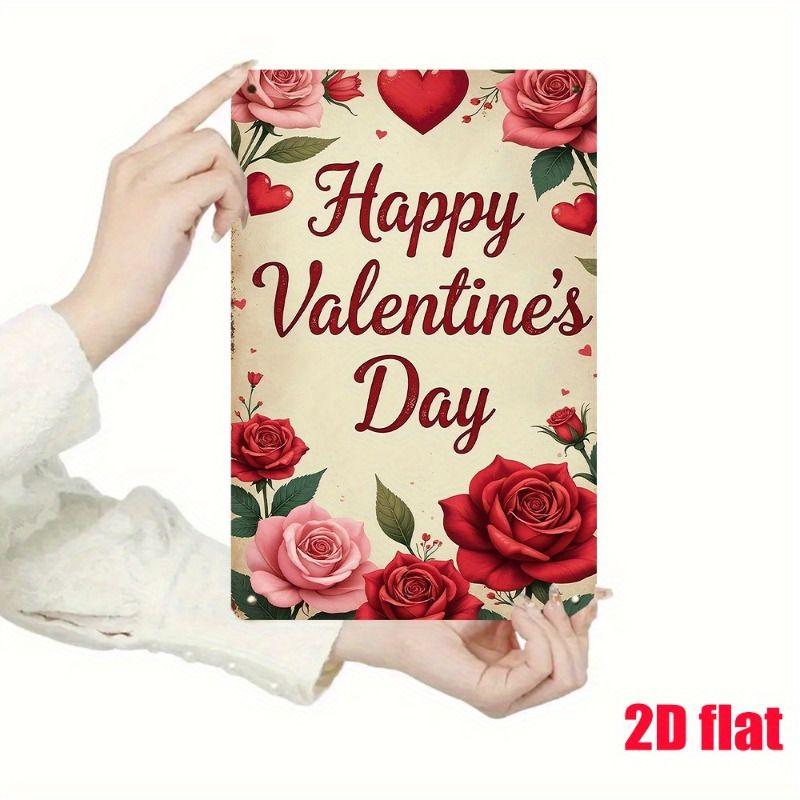 Metallschild im Valentinstags-Thema für Bar, Café, Restaurant