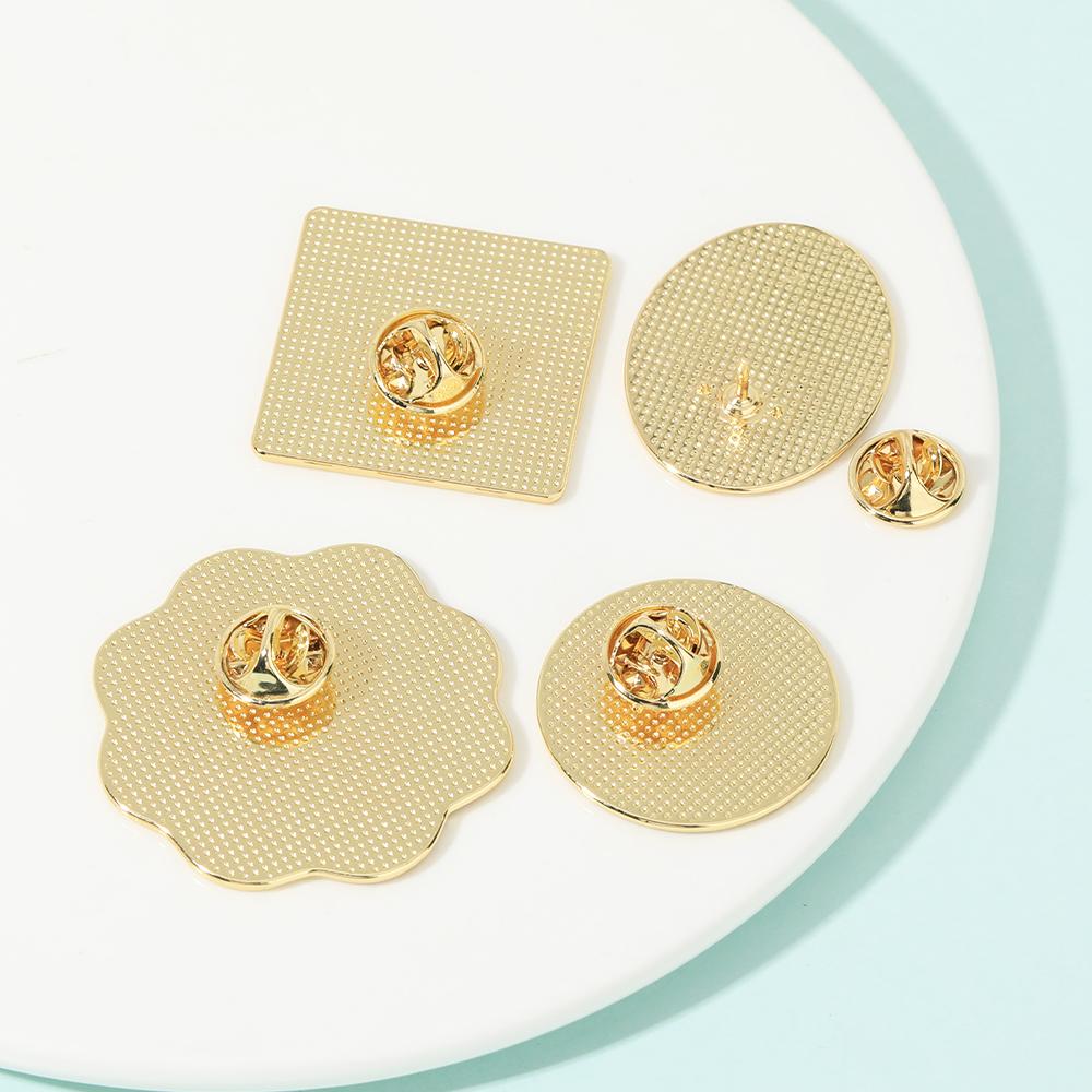 Funny Outdoor Sunrise Design Enamel Brooches Forest, River, Grassland, Ocean Sunshine Pattern Golden Pins
