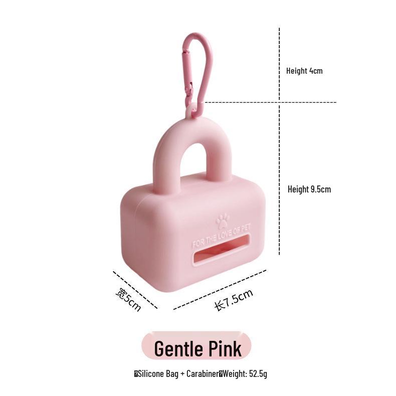 Portable Silicone Pet Waste Bag Dispenser for Dogs & Cats