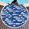 Fish Print Round Beach Towels Soft Microfiber Ocean Animal Print Beach Blanket Quick Dry Pool Towel Picnic Mat For Teens Adults