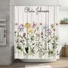 Personalized Customized Shower Curtain Personalization for Women Bath Decor Floral Print Home Decoration Gift Idea Bathroom Acce