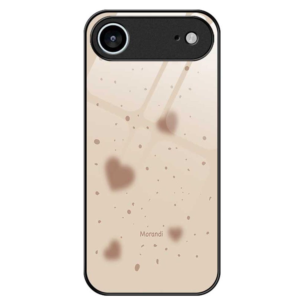 For iPhone 17 Air Case Anti Drop TPU PC Tempered Glass Pattern Printing Phone Back Cover