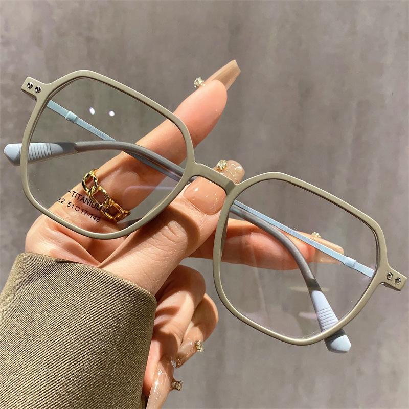 

Модная квадратная оправа Ультралегкая матовая оправа для очков Женская Студенческая Мужская Очки против синего света Оправа для очков для близорукости 9020 хаки