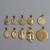 Elizabeth Portrait Round Stainless Steel Necklace Pendant - Colorfast Artistic Retro Jewelry Accessory