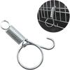 10 Pcs Spring Cage Latch Multifunctional Cage Door Spring Hook Metal Finger Spring Latch Hook for Fixing Pet Cage Door