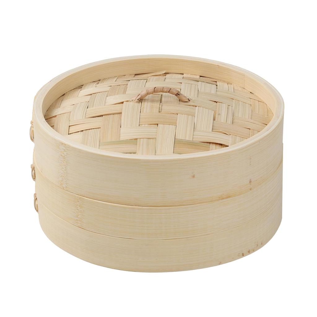 Pearl Metal Chinese Bamboo Steamer, 18cm, Steamer Basket, Steamer for Vegetables, Shumai, Xiaolongbao, HC-660