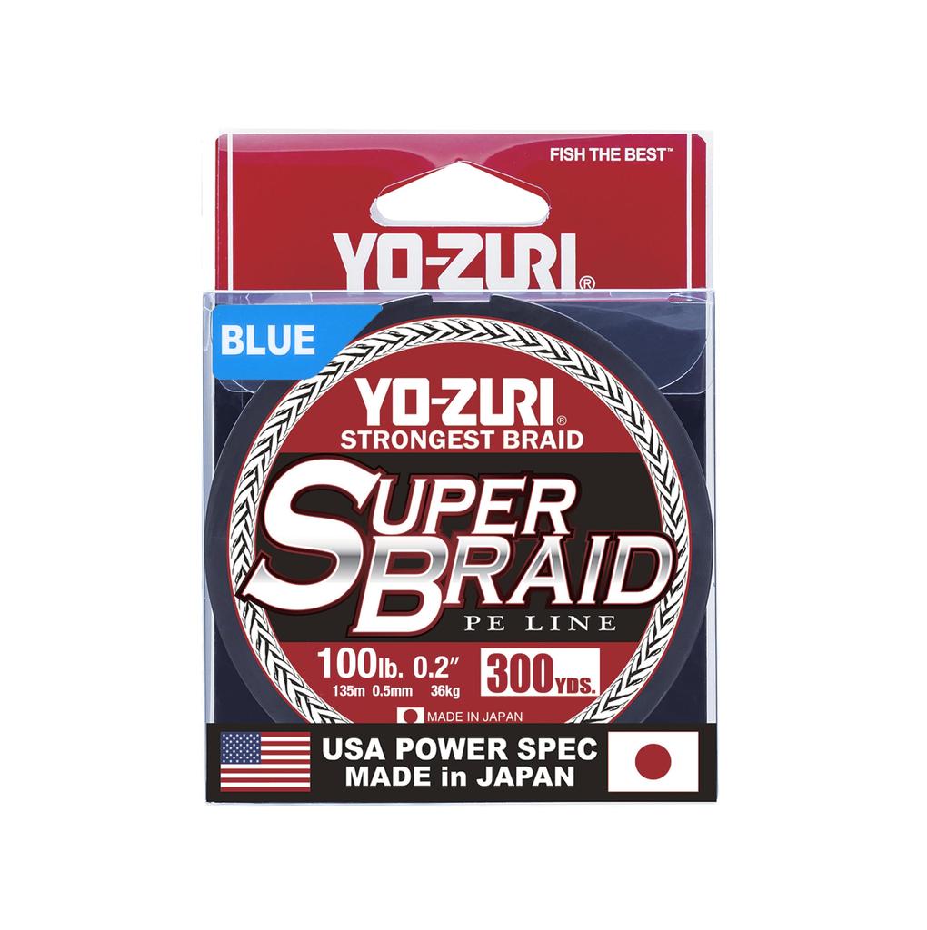 PE Line Super Braid 300YDS 100Lbs Blue YO-ZURI Color