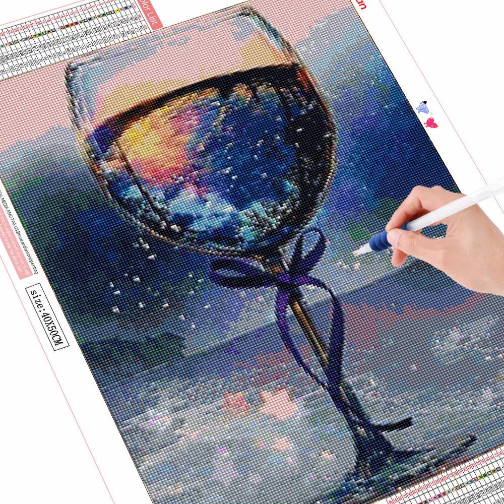 5D Diamant Malerei Landschaft Bilder von Strass Stickerei Kreuzstich Tasse Mosaik Dekor für Zuhause