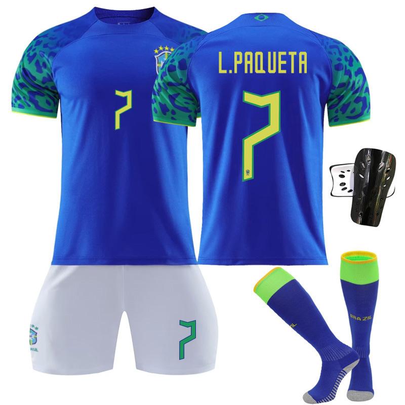 2223 Brazilië Uit Blauw Nr. 20 1018 Voetbaltenue Set