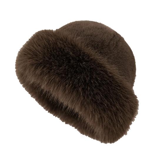 Women Hat Solid Color Soft Imitation Mink Fur Hat Ear Protection Thickened Warm Autumn Winter Fluffy Hat
