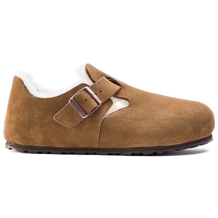 Birkenstock London Shearling Slippers Unisex Slippers Brown 1014963