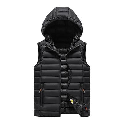 Men's Hooded Vest, Cold-Proof, Thickened, Korean Style, Slim Fit, Sleeveless Vest