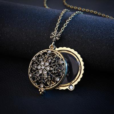 Necklace Magnifying Glasses Pendant Copper Alloy Pendant for Grandparents To Provide The Best Gift